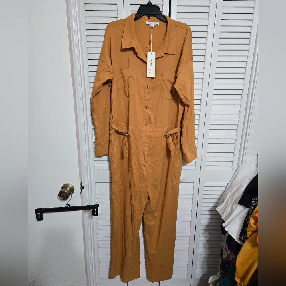 Find Me Plus Women's 3XL Long Sleeve Jumpsuit NEW